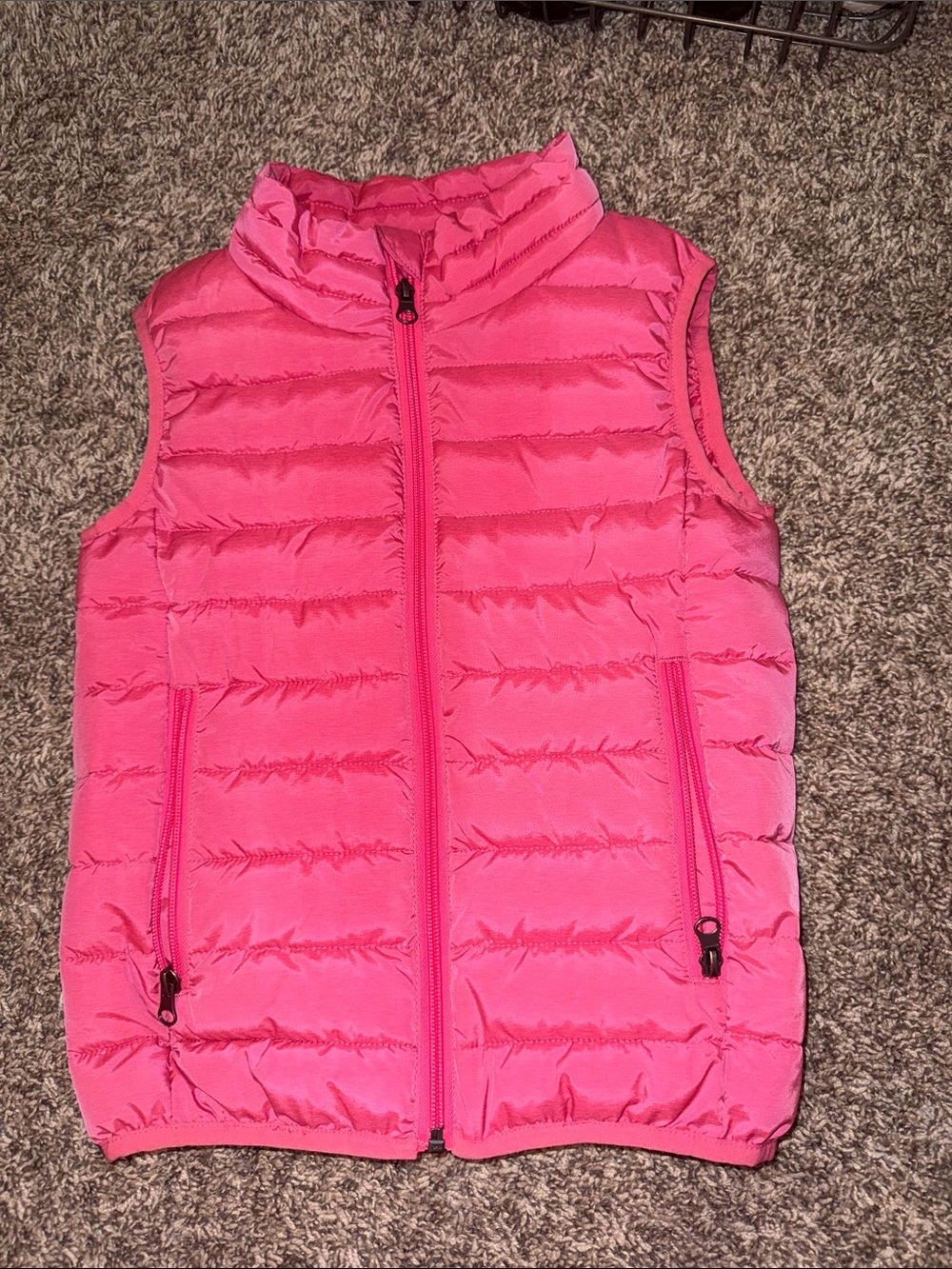 Bright Pink kids Quilted Puffer Vest